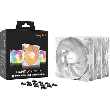 be quiet! Light Wings LX HS ARGB Ventilador 120mm 2100rpm 3-Pack Blanco