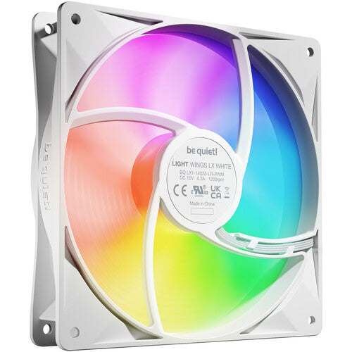 be quiet! Light Wings LX ARGB Ventilador 140mm 1200 rpm 3-Pack blanco