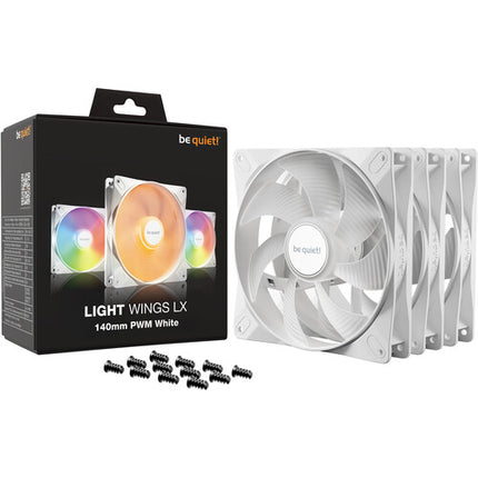 be quiet! Light Wings LX ARGB Ventilador 140mm 1200 rpm 3-Pack blanco