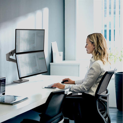 Ergotron LX Pro Soporte de Escritorio Doble para Pantallas de 24" con Rotación Ajustable