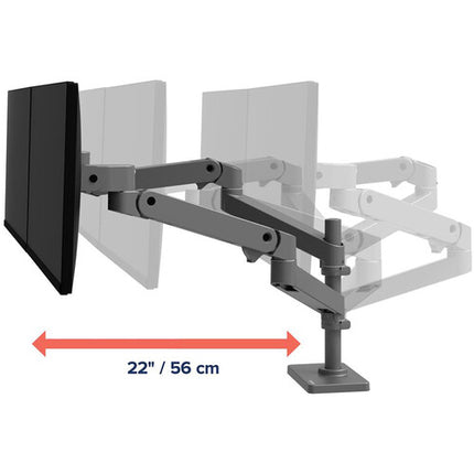 Ergotron LX Pro Soporte de Escritorio Doble para Pantallas de 24" con Rotación Ajustable