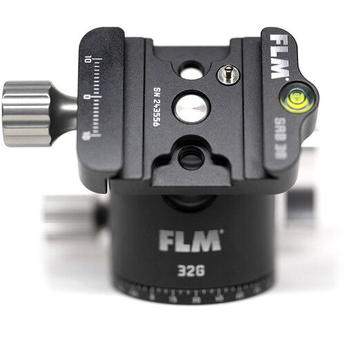 FLM 32G Cabezal esférico con capacidad de 26.5 lb y abrazadera SRB-38 QR