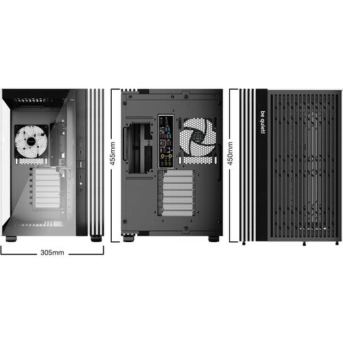 be quiet! Light Base 600 LX Caja Mid-Tower Negro con 4 ventiladores ARGB 120mm y soporte para GPUs hasta 15.7 pulgadas