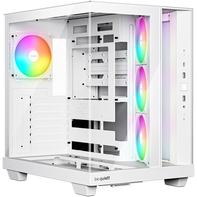 be quiet! Light Base 500 LX Caja Mid-Tower Blanca con 4 Ventiladores ARGB 120mm
