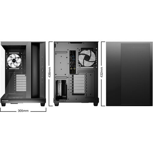 be quiet! Light Base 500 LX Caja Mid-Tower Negra con 4 Ventiladores ARGB 120mm USB-C