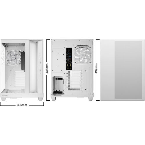 be quiet! Light Base 500 LX Caja Mid-Tower Blanca con 4 Ventiladores ARGB 120mm