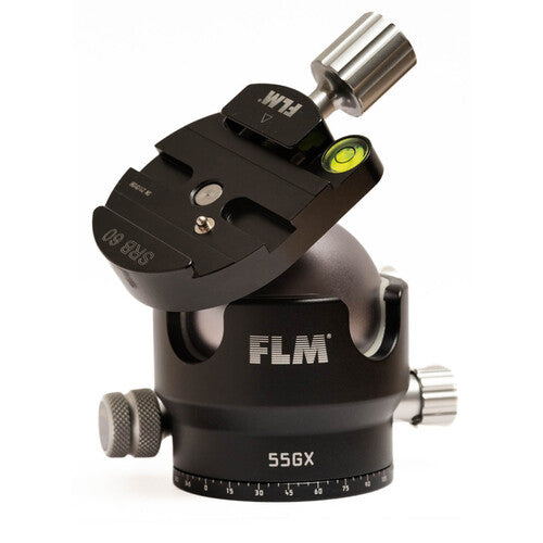 FLM 55GX Cabezal Giratorio para Trípode Capacidad 40 kg con Abrazadera QR SRB-60