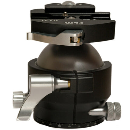 FLM 70GX Cabezal de Trípode Bola Central con Abrazadera QR QLB-80 110.2 lb capacidad 4.33 pulgadas altura