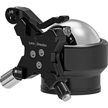 FlexShooter Pro Cabezal Esférico con Arca-Type 100 lb 3.9" Negro Plata