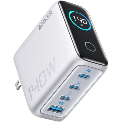 Anker Cargador USB de Pared 140W 4 Puertos Pantalla Integrada