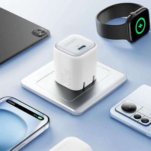 Anker Zolo Cargador USB-C Blanco 30W PD 3.0 Plegable US Plug