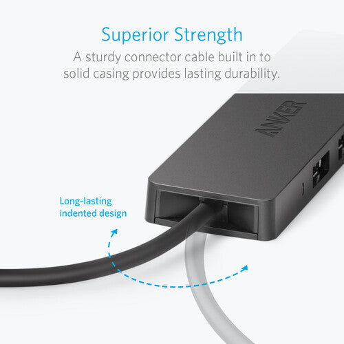 Anker Hub USB 3.0 Ultra Delgado 4 Puertos 5 Gb s con Cable 0 4"