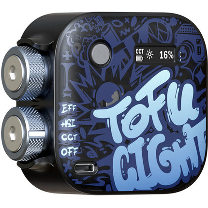 PHOTOOLEX Tofu Panel de Luz LED RGB Negro 6W Batería 63 Minutos