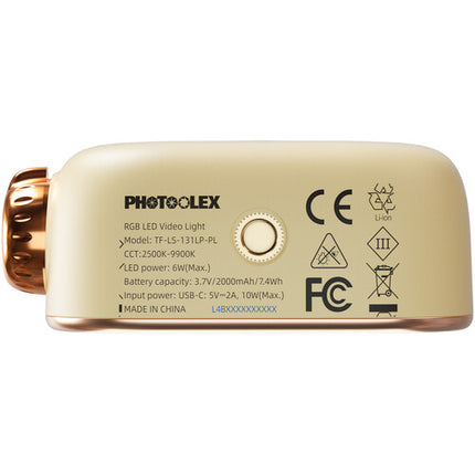 PHOTOOLEX Luxury Tofu Panel LED RGB Luz 6W Batería Integrada 63 Minutos
