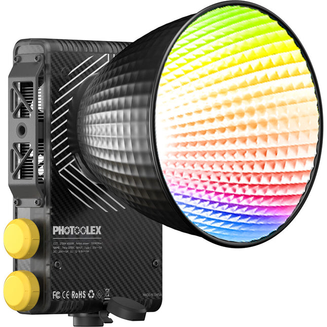 PHOTOOLEX Q100C RGB LED Monolight Iluminación RGB 17410 Lux 2700-6500K