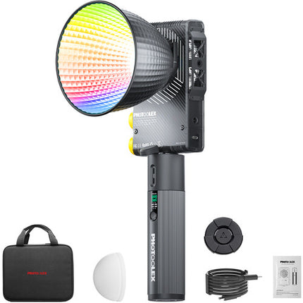 PHOTOOLEX Q100C RGB LED Monolight Iluminación RGB 17410 Lux 2700-6500K