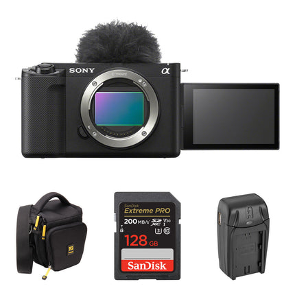 Sony ZV-E1 Cámara Sin Espejo 12MP 4K 120p 128GB Bundle Negro