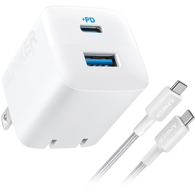 Anker Cargador de Pared 33W 2 Puertos USB-C USB-A con Cable USB-C