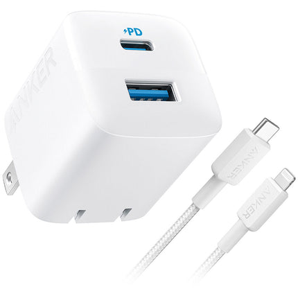 Cargador de Pared Anker 32W 2 Puertos USB-C USB-A con Cable Lightning 6'