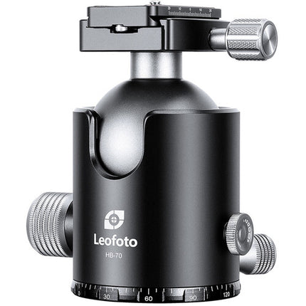 Leofoto HB-70 Cabezal Esférico Profesional para Equipos Pesados 40 kg Carga Max 958 g Peso