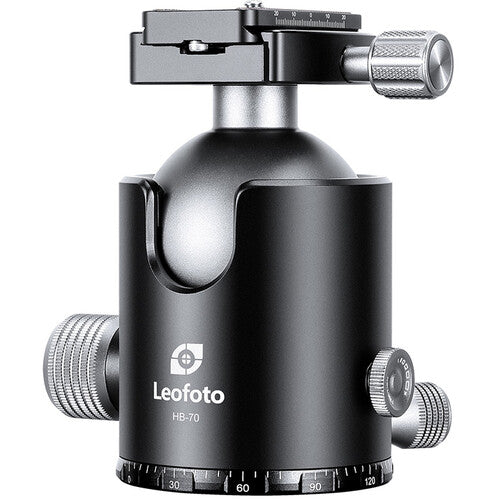 Leofoto HB-70 Cabezal Esférico Profesional para Equipos Pesados 40 kg Carga Max 958 g Peso