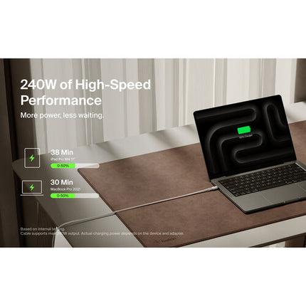 Belkin BoostCharge Pro Cable USB-C Trenzado 240W Durable 350000 Doble USB-C
