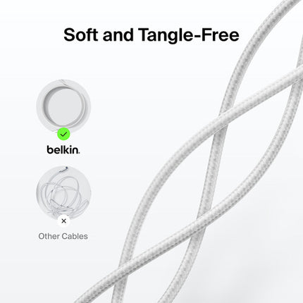 Belkin BoostCharge Pro Cable USB-C Trenzado 240W Durable 350000 Doble USB-C