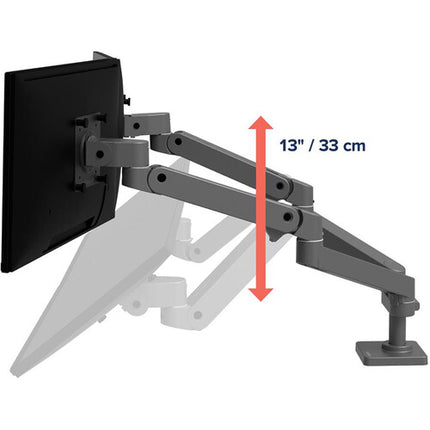 Ergotron LX Pro Soporte de Escritorio Doble para Monitores de 27" y 20 lb con Rotación 360°