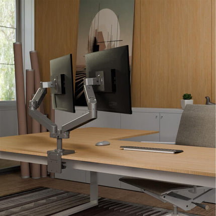 Ergotron LX Pro Soporte de Escritorio Doble para Monitores de 27" y 20 lb con Rotación 360°