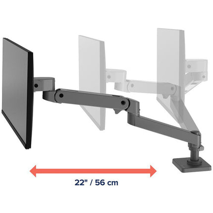 Ergotron LX Pro Soporte de Escritorio con Montaje en Ojal 34" 22 lb Dark Gray