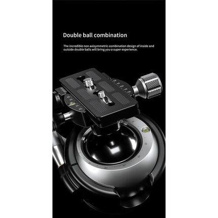 Leofoto Double Sphere Rótula de Bola Doble con Placa QR y Montura 3/8"-16
