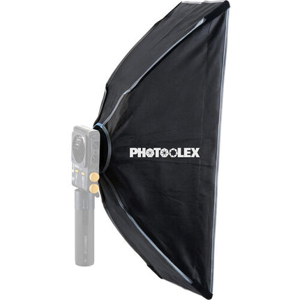 PHOTOOLEX QR80 Softbox Rectangular 80x31.5 cm con Difusores y Rejilla Honeycomb