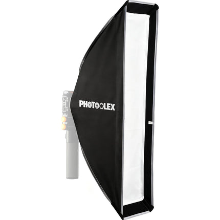 PHOTOOLEX QR80 Softbox Rectangular 80x31.5 cm con Difusores y Rejilla Honeycomb