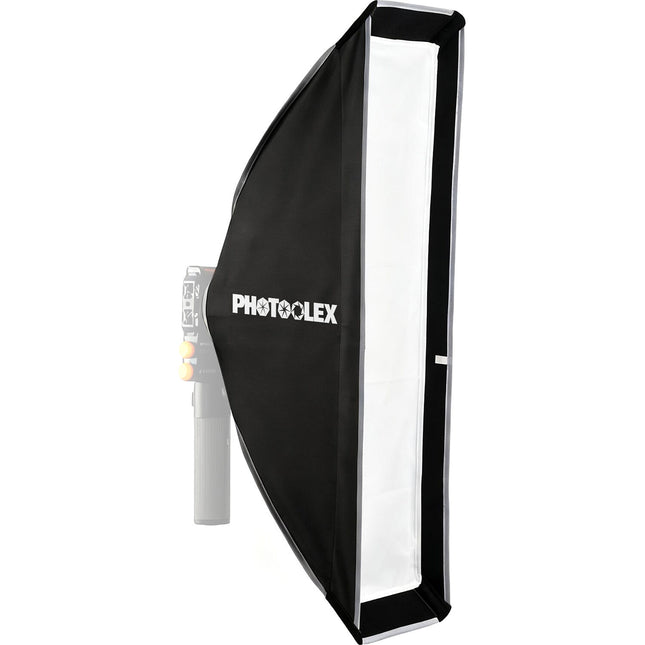 PHOTOOLEX QR80 Softbox Rectangular 80x31.5 cm con Difusores y Rejilla Honeycomb