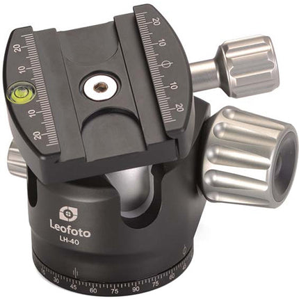 Leofoto LH-40 Cabezal Bola Perfil Bajo con Placa Rápida Capacidad 44.1 lb Altura 2.7"