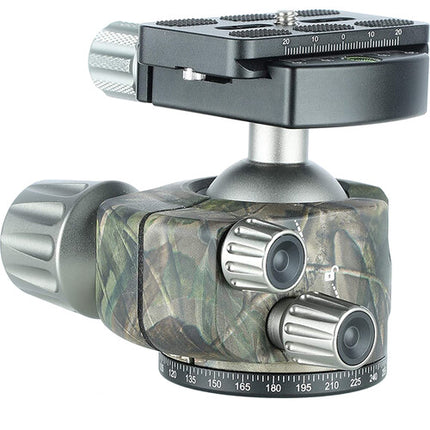 Leofoto LH-40 Cabeza de Bola Baja Perfil 44.1 lb con Placa Rápida Camo
