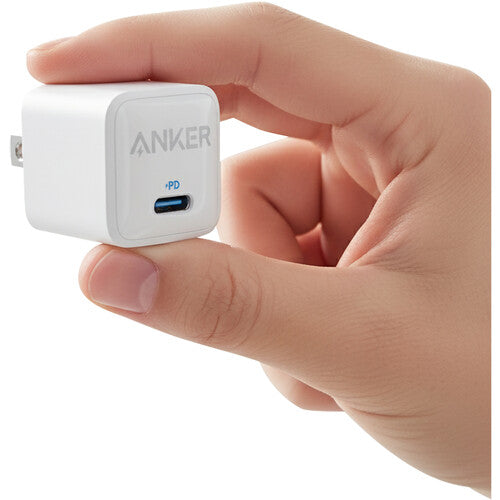Anker 20W Cargador de Pared USB-C Blanco con 1 Puerto y Control de Temperatura