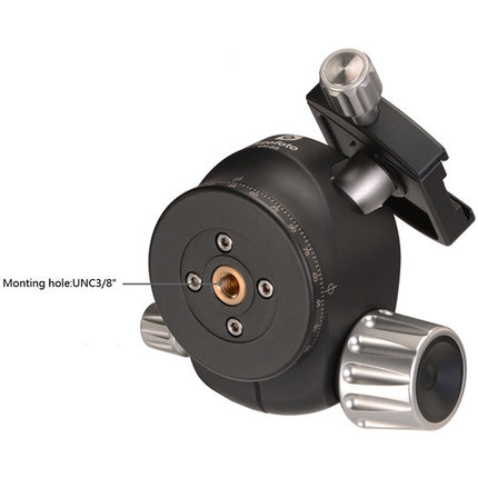 Leofoto LH-55 Cabezal de Bola Bajo Perfil con Placa Rápida 55 lb 3.9 pulgadas