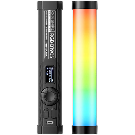PHOTOOLEX B190S Luz LED Tubo RGB 7.6" 2500-9900K Batería 90 Minutos