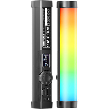 PHOTOOLEX B190S Luz LED Tubo RGB 7.6" 2500-9900K Batería 90 Minutos