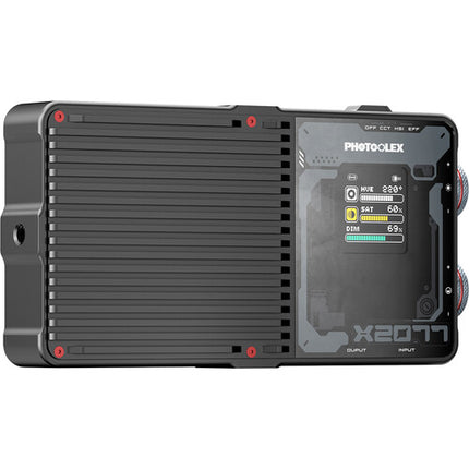 PHOTOOLEX X2077 RGB Panel LED con Barndoor Difusor 480 Lux 5600K