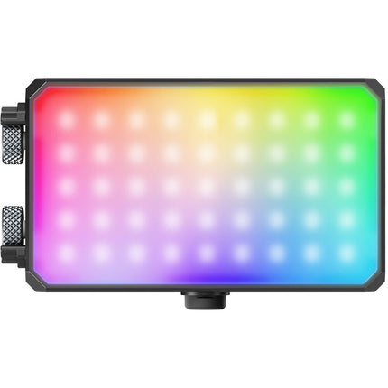 PHOTOOLEX X2077 Pro Panel LED RGB 7.3x4.3 pulgadas 2280 Lux Kit Modificador