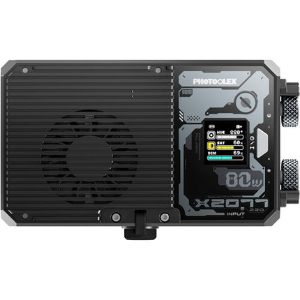 PHOTOOLEX X2077 Pro Panel LED RGB 7.3x4.3 pulgadas 2280 Lux Kit Modificador