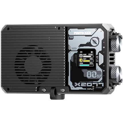 PHOTOOLEX X2077 Pro Panel LED RGB 7.3x4.3 pulgadas 2280 Lux Kit Modificador
