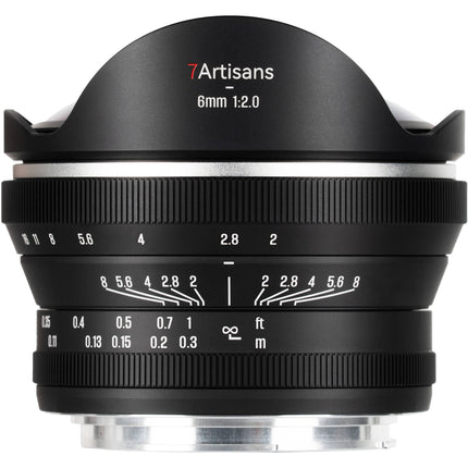 7Artisans 6mm f/2 Lente Ojo de Pez para Canon RF Ángulo 220°