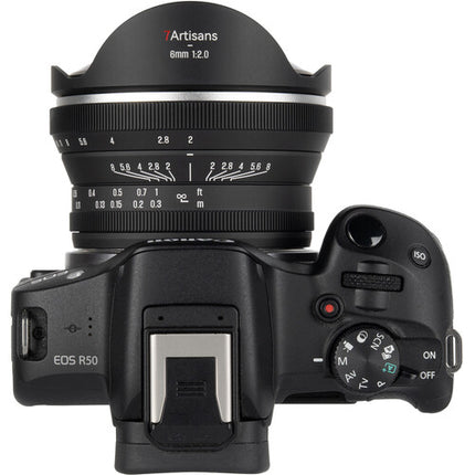 7Artisans 6mm f/2 Lente Ojo de Pez para Canon RF Ángulo 220°