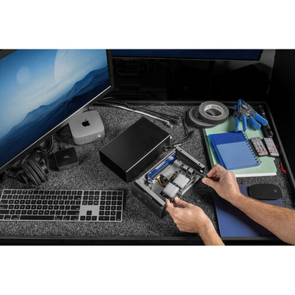 OWC Mercury Helios 5S Solución de Expansión PCIe Thunderbolt 5 con 3 Puertos 80 Gb/s y Fuente 90W