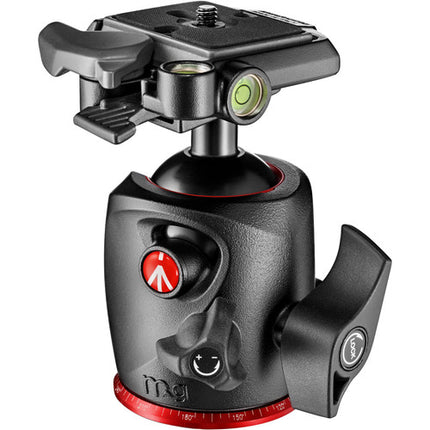 Manfrotto MT055CXPRO4 trípode de fibra de carbono 71.4 pulgadas altura máxima 19.8 lb capacidad carga con rótula MHXPRO-BHQ2 y sistema de liberación rápida 200PL