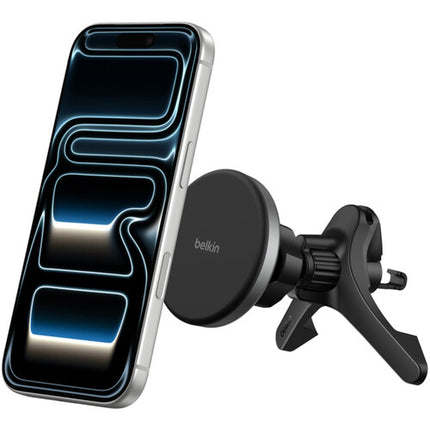 Belkin Soporte Cargador Inalámbrico Magnético de 15W para Coche Negro con Adaptador 27W