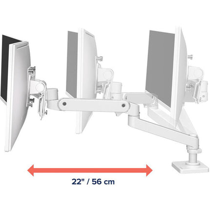 Ergotron LX Pro Desk Soporte Doble para Pantallas 27" Blanco 9.4 lb Capacidad